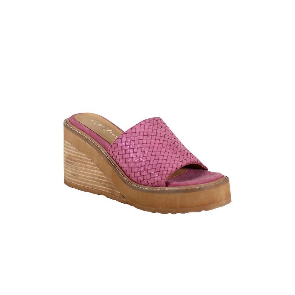 NEW DIBA TRUE women's stare down platform wedge heel in pink